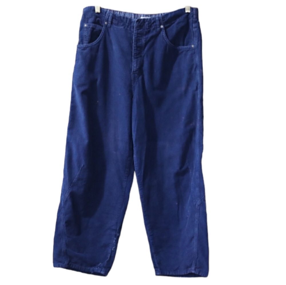We The Free Navy Corduroy Wide-Leg Baggy Jeans Pants Size 30 Vintage